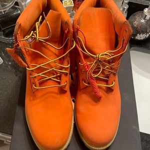 Bright Orange Timberland Boots